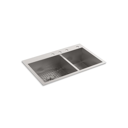 Kohler Vault Offset Sink, 4-Hole 3823-4-NA